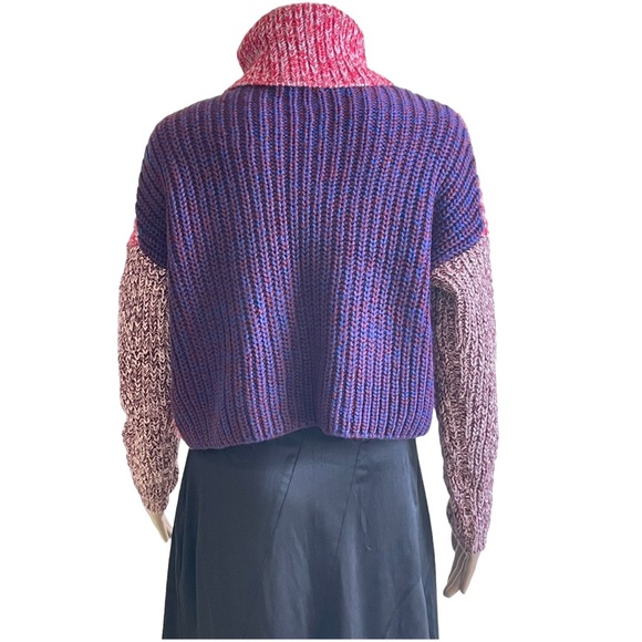 Only Our Story Cow Neck Long Sleeve Chunky Knot Sweater Sz XS - Picture 3 of 7